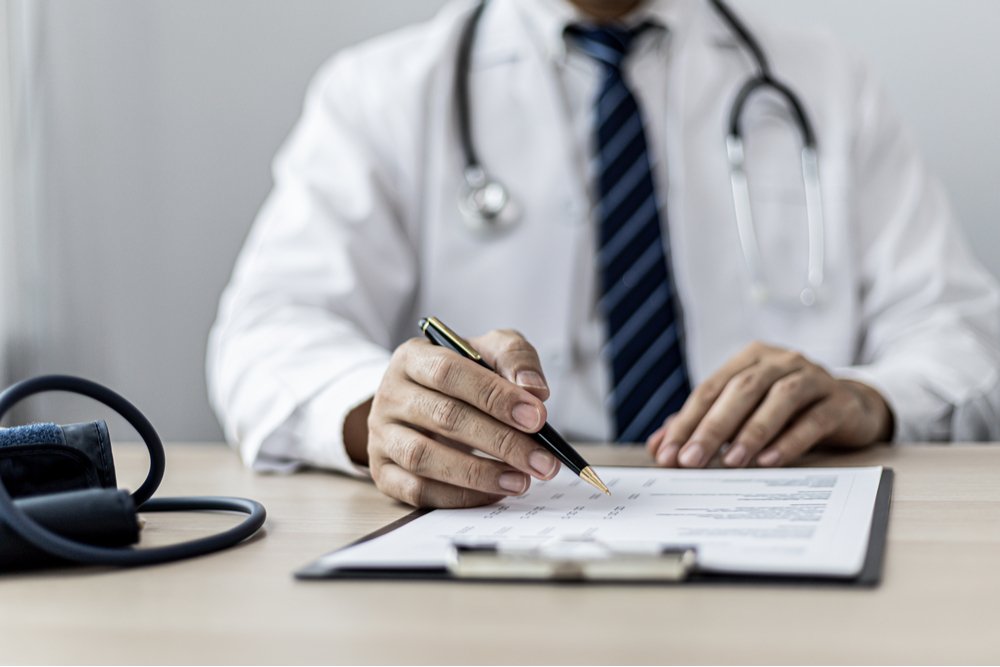 The doctor is explaining the details of the patient's physical examination